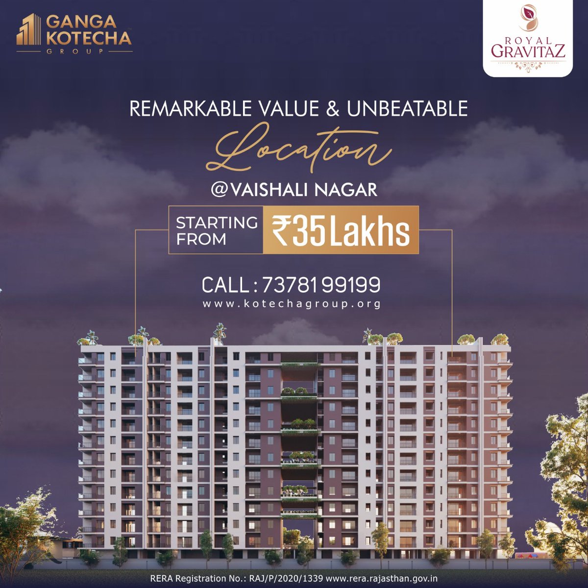 KotechaGroup's tweet photo. 2/3 BHK Luxury Flats starting from 35Lakh at Jaipur's prime location Vaishali Nagar.
Keep your whole family together in a home that offers you holistic living with abundant amenities that bring luxury to Your Doorstep! https://t.co/9CsXl572xf
