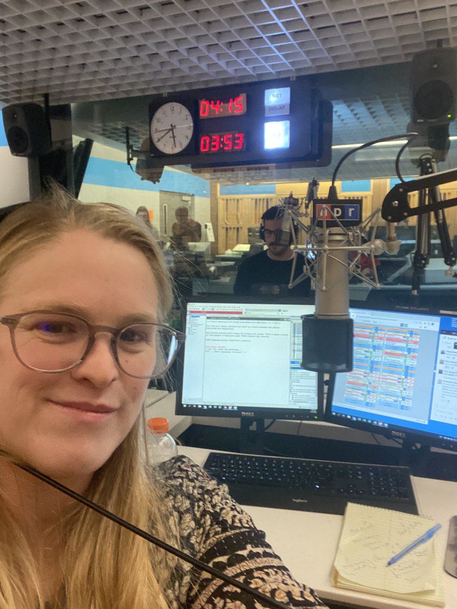 ElissaNadworny's tweet image. I’ve been hosting @npratc this week and it’s been a wild ride w/ midterms &amp;amp; special coverage. 

Honored to tell you about the news w/ the best journos, friends &amp;amp; teammates.

Listen w/ us tonight starting 4 ET @NPR