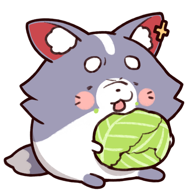 キャベツを食べる事しか出来ないミオファgifの透過素材です
#みおーん絵 https://t.co/fG4W7hHSEI 