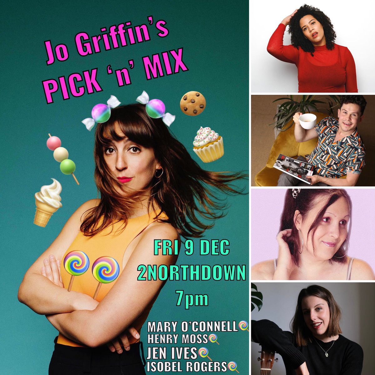 A juicy new mixed bill night run by the reprobate that is yours truly! Come have a sweet sweet giggle with these gorgeous faces Fri 9 Dec <a href="/2Northdown/">2Northdown</a>