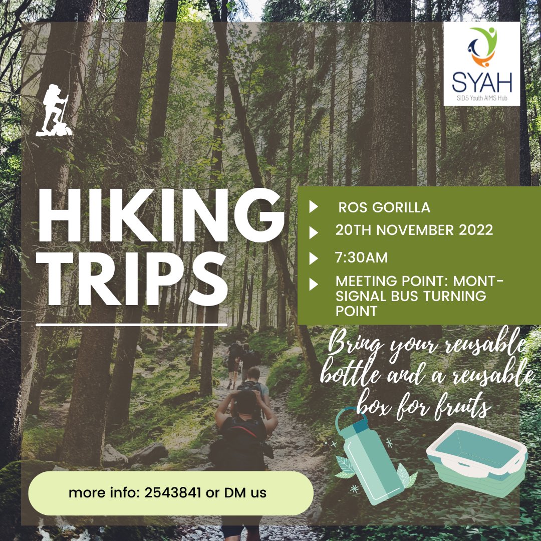 SezSyah's tweet photo. SYAH Seychelles is organizing a hike to ‘Ros Gorilla’ Join Us. If you are interested DM us your name and phone number! By Friday 18th November 2022. Hope to see you there! For more info dm us!! https://t.co/HJ65KpQTj6