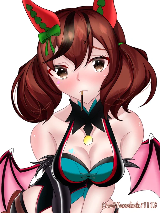 「ん...(なんでまたこの格好...///)」 #ポッキーの日  #ナイスネイチャ  #ウマ娘 