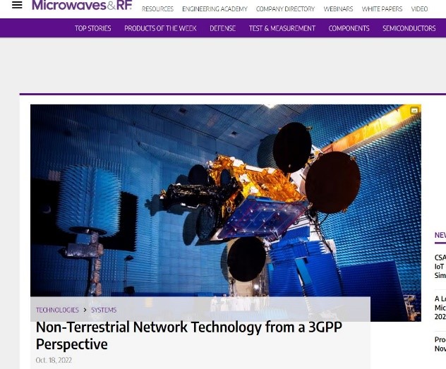 RohdeSchwarz's tweet image. An article by our colleague, Reiner Stuhlfauth, a Rohde &amp;amp; Schwarz expert in 5G technology, about “Non-terrestrial networks technology from a 3GPP perspective” was published by Microwaves &amp;amp; RF magazine. 
Want to see? Read here: ms.spr.ly/6015dU4pU

#NonTerrestrialNetwork