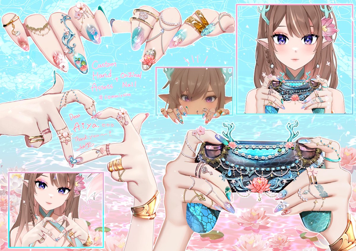 「skebI drew the custom hand assets and or」|ふぁゆ瀬のイラスト