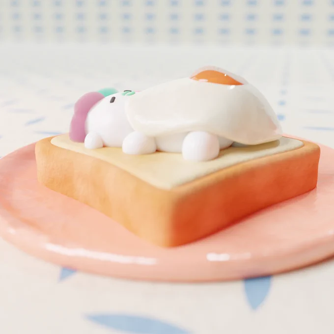 こちら参考に作成したりきハムトーストですしっぽみえるのお気にいり 