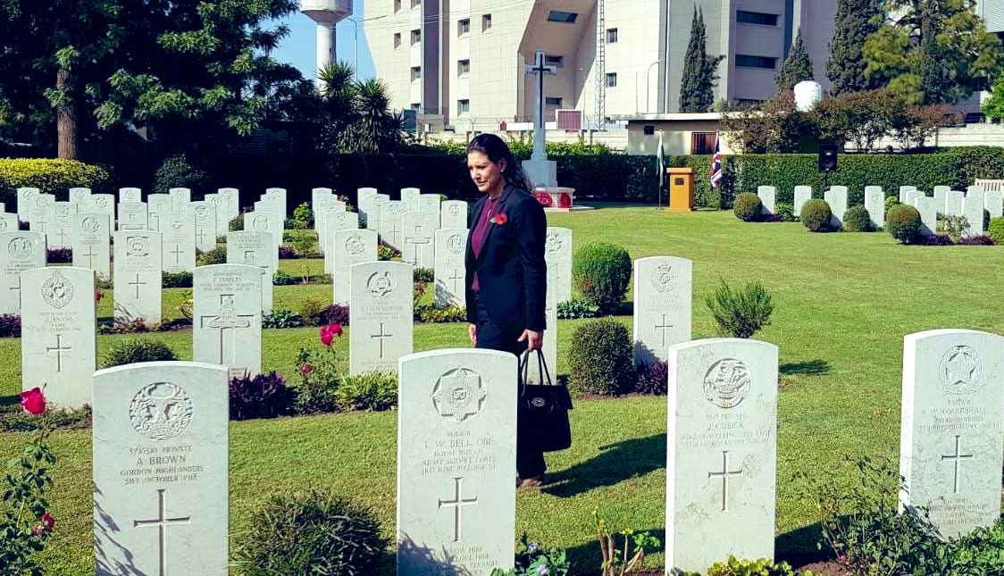 mapetrera's tweet photo. Gathered today for Remembrance at Commonwealth Graves Cemetery in Pindi. Honouring those who laid down their lives in battle and in the service of their countries. Confirmed our dedication to work for peace in our homes, in our countries and among nations. https://t.co/7kZvxtFZqj
