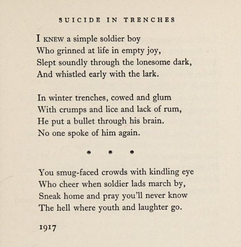PriyamvadaGopal's tweet image. Siegfried Sassoon reminding us not to forget him either