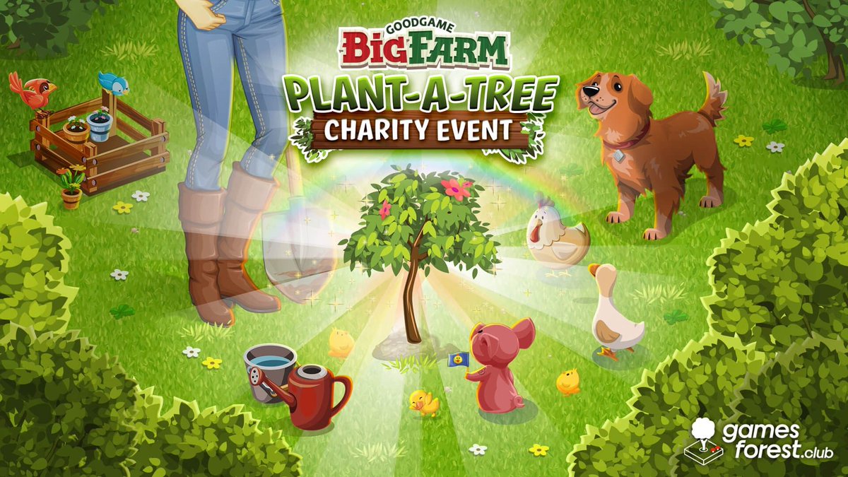 At the <a href="/GoodgameBigFarm/">Goodgame Big Farm</a> 10 year #anniversary our amazing player community gathered as many points as possible during the Plant-A-Tree #charity event. At the end they were able to donate 3.300 trees to <a href="/GamesforestC/">GamesForest.Club</a> projects and safe 4620 sqm of forest around the world.