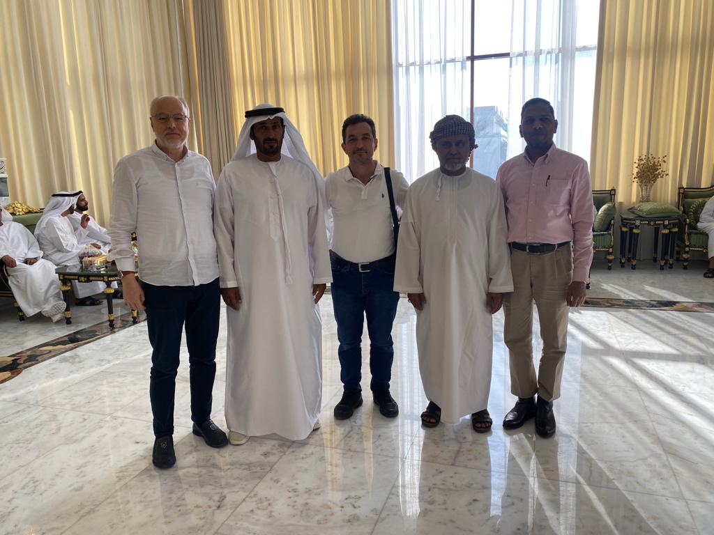 Şube Başkan Yrd. Naim Yener başkanlığındaki heyetimiz Birleşik Arap Emirlikleri’nde, Al Ain’de iş adamları ile bir araya gelerek işbirliğinin geliştirilmesi, birlikte ortak projelerin geliştirilip yürütülmesi hususundaki toplantıların ilkini gerçekleştirdiler. #Tümsiad #Cuma