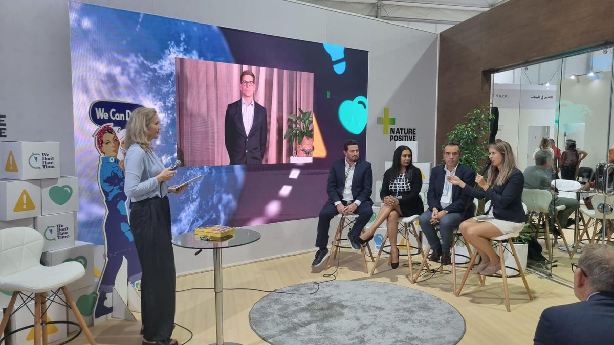 ericsson's tweet photo. Yesterday we were LIVE from the #NaturePositive Pavilion together with @WeDontHaveTime @exponentialroad and our #Ericsson @EmelieOhlander @matsps &amp; @AsaTamsons 

Find the replay right here 👉 https://t.co/nPAjdraDxa

#COP27 @UNDP https://t.co/KjYwudNOPE