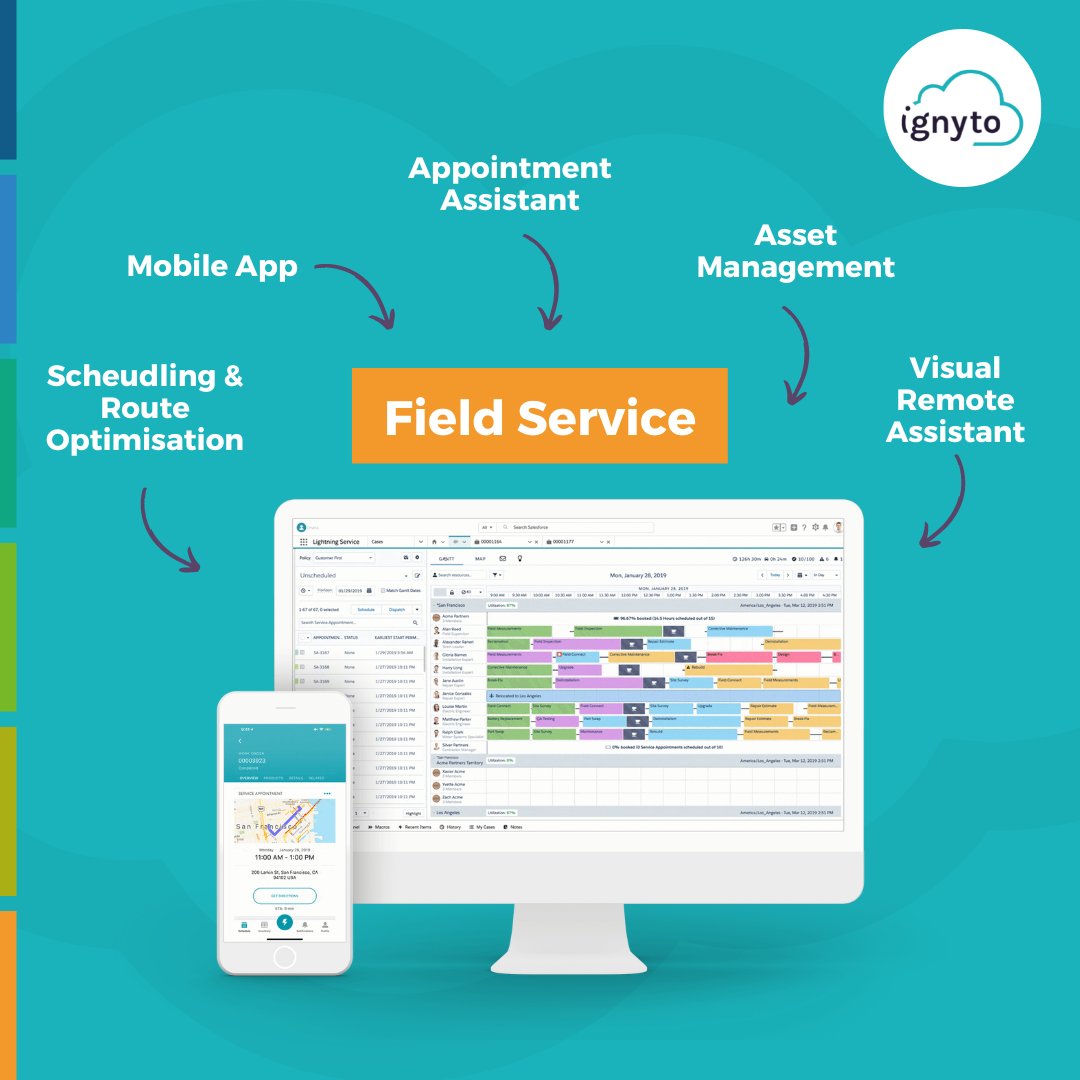 Power your frontline workforce with Salesforce Field Service, implemented by ignyto. 🔋 bit.ly/3EpTugD