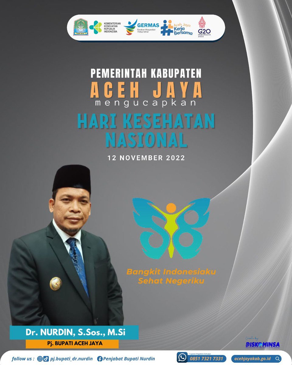 doktornurdinFUN's tweet photo. Mengucapkan, selamat Hari Kesehatan Nasional.

#AcehJayaKerjaBersama https://t.co/5poq5goNpI