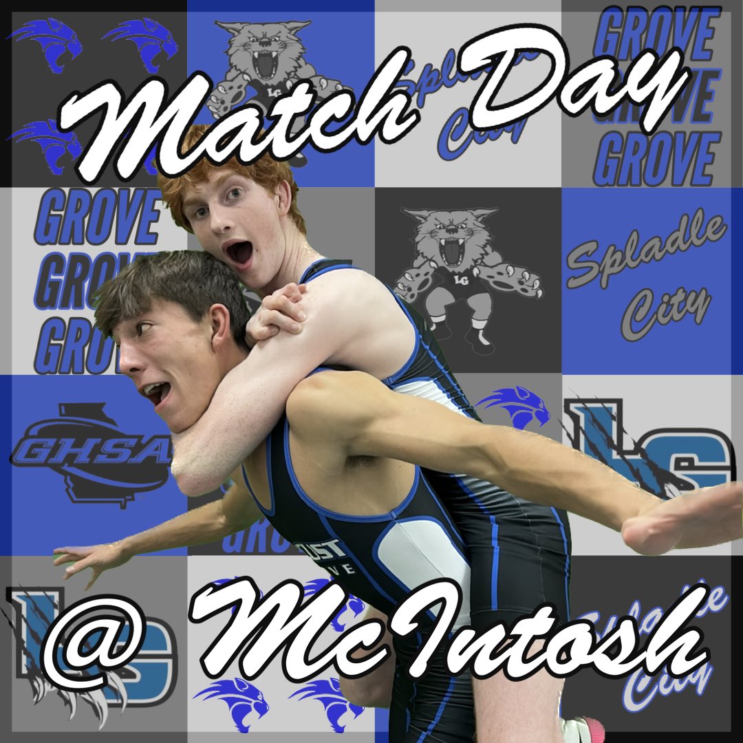 LGHWrestling's tweet photo. Wake up, it’s match day!!!

⏰- 5:00 
🆚- McIntosh Scramble
📍- McIntosh High School

#LGWrestling | #SpladleCity https://t.co/ibzdYw815t