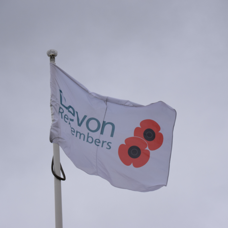 DevonCC's tweet photo. At the eleventh hour on the eleventh day of the eleventh month – we will remember them.

To mark Armistice Day, we joined the nation in a two-minute silence and raised the Devon remembers flag at County Hall, to remember the fallen.

#LestWeForget