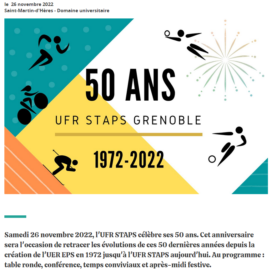 HerveDubouchaud's tweet photo. #UFRSTAPS @UGrenobleAlpes #HappyBirthday https://t.co/yhSOGxFylN