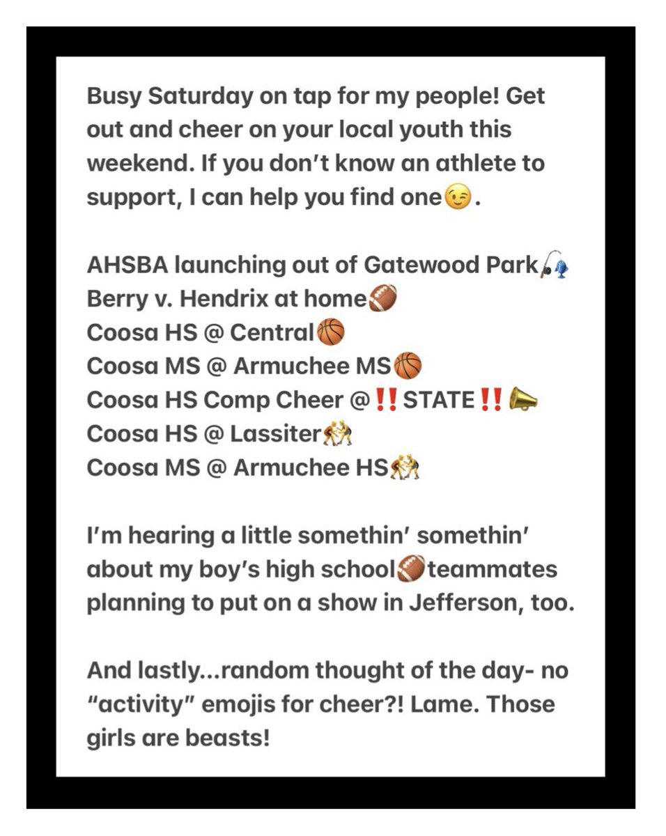 KMartin_00's tweet photo. Need something to do tomorrow?? Got you covered! #GoEagles #CoosaCommunity #AHSBA #SupportYourLocalYouth https://t.co/7pxAKjcb36