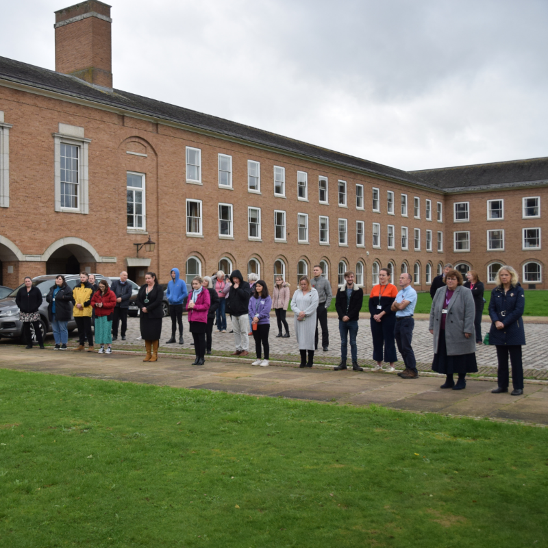 DevonCC's tweet photo. At the eleventh hour on the eleventh day of the eleventh month – we will remember them.

To mark Armistice Day, we joined the nation in a two-minute silence and raised the Devon remembers flag at County Hall, to remember the fallen.

#LestWeForget