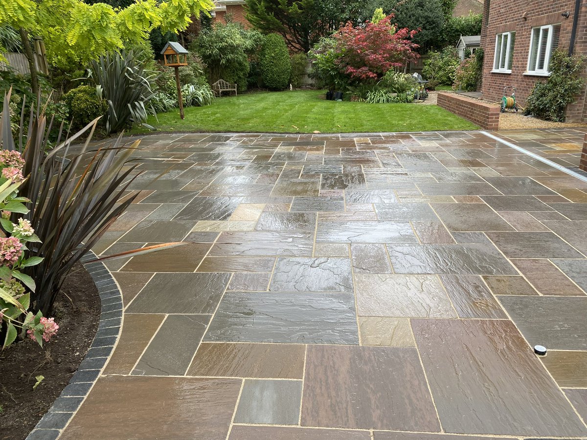 jdma_paving's tweet photo. A couple of domestic patios recently completed in #Norfolk and #Suffolk. #jdma #Porcelain #sandstone #paving #eastanglia https://t.co/V5bOWDZKOr