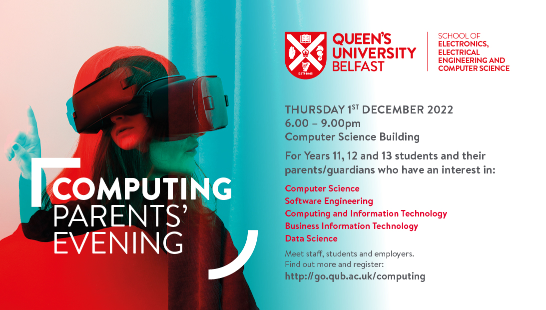 WHS_Computing's tweet image. Queen's University are running a Computing Parents' Evening on the 1st December from 6-9pm. All Year 11-13 students interested in a career in Computing are welcome to attend. Click the link below to register: qub.ac.uk/Study/EPS-UG/E…