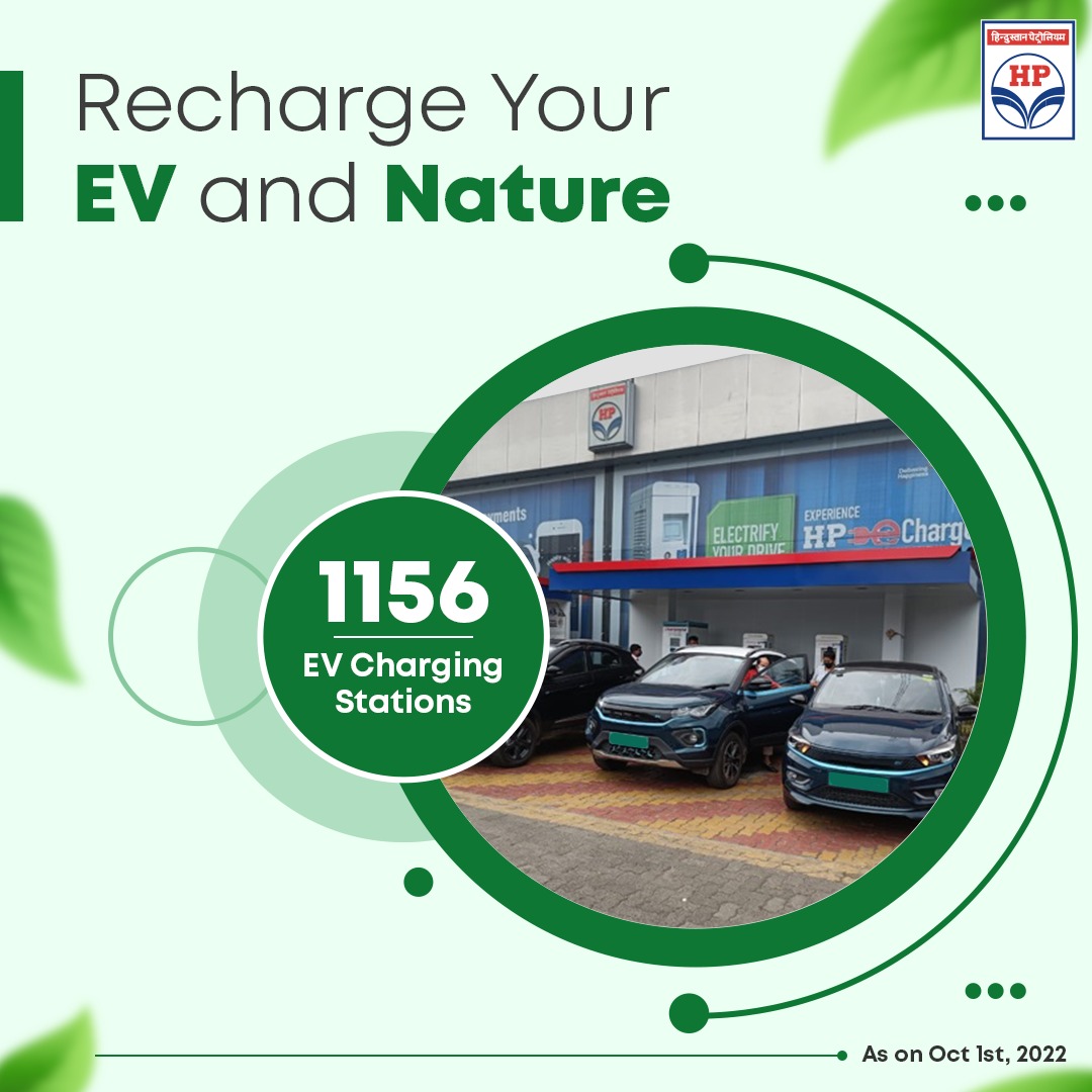 As the world transitions towards eco-friendly means of transport, we are aggressively strengthening our EV charging network across our Retail Outlets in India to support this transition. #HPCL #EV #electricvehicle