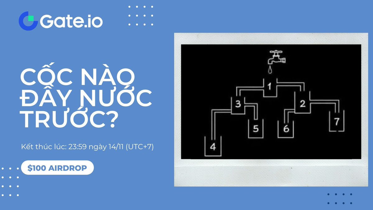 🚰MINIGAME | Cốc nào đầy nước trước?

🎁Phần thưởng: $100 airdrop

⏰Kết thúc lúc: 23:59 ngày 14/11 (UTC+7)

Nhiệm vụ⤵️
🔸Theo dõi @Gateiovietnam
🔸Tham gia: t.me/gateiovietnamc…
🔸RT &amp; tag 3 bạn
🔸Điền FORM: gate.io/questionnaire/…

Chúc bạn cuối tuần vui vẻ 🤑