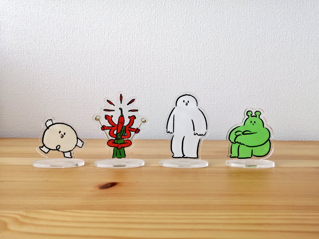 「アクリルスタンド作ってみました。 」|みぞぐちともやのイラスト