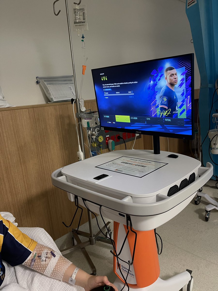 Amanda_JR's tweet photo. Well, these are new and really awesome at Canberra hospital. We’re there every few months for whole days, and this has helped to pass the time. There are some great people and charities that just make life easier @GamersOutreach 

And the drs and nurses all day were amazing🤩 https://t.co/NgVUAsEPu4