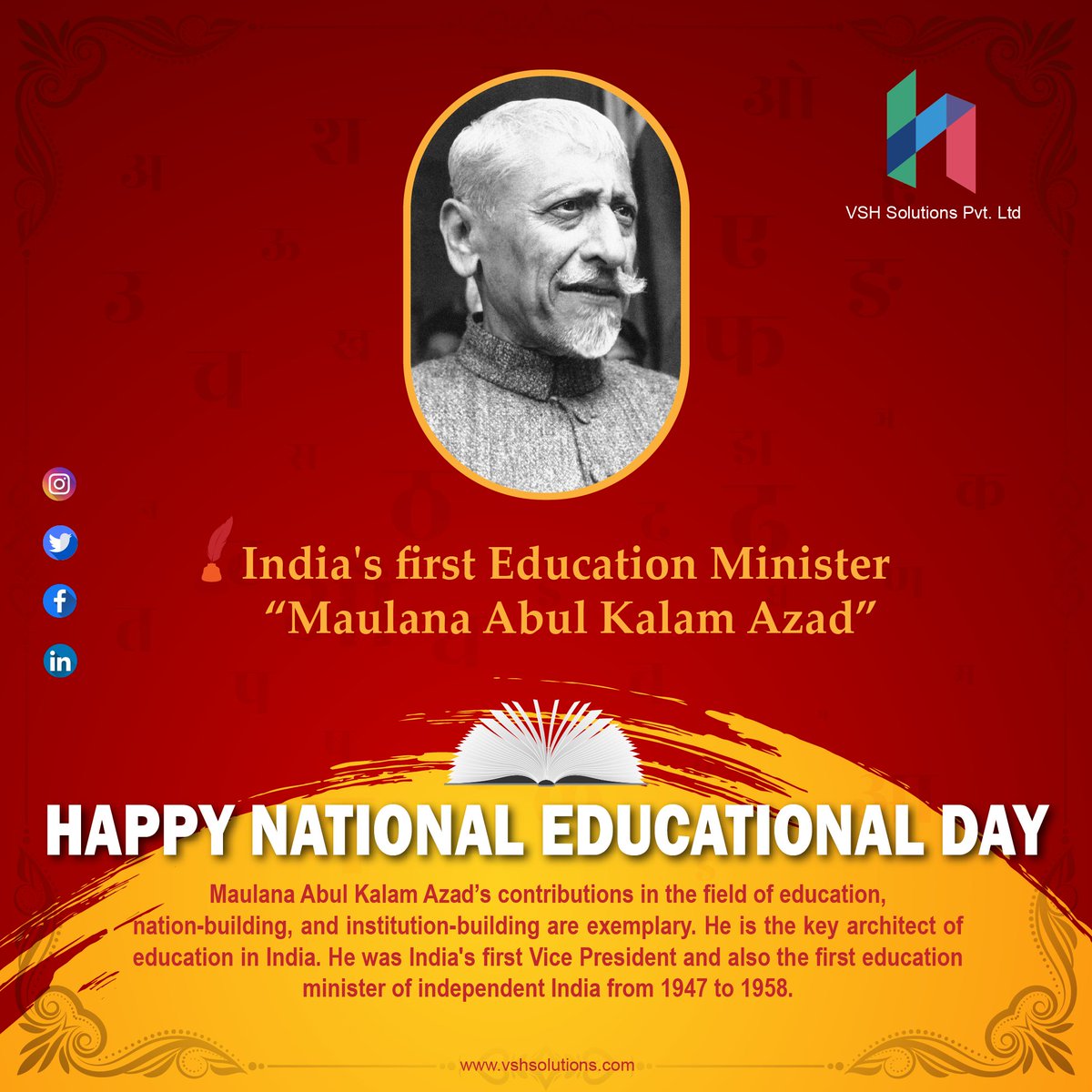 vshsolutions's tweet photo. "Every individual has a right to an education that will enable him to develop his faculties and live a full human life." 

#education #indianeducation #primeminister #1900s #1stprimeministerofeducation https://t.co/mXi9B5Dusr