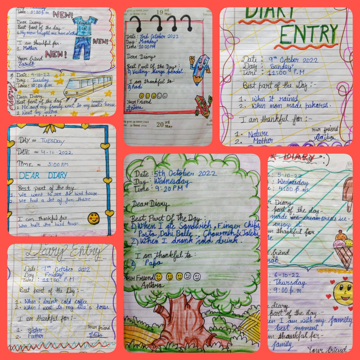 "Gratitude is the best attitude"
Expression of happiness and gratitude by students of S(Co-ed)V, Begumpur #happinessclasses #gratitude #diaryentry