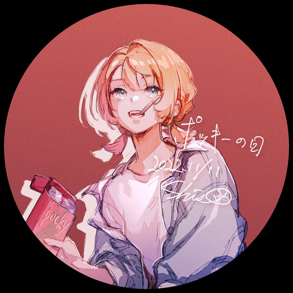 1girl solo shirt jacket white shirt blonde hair twintails  illustration images