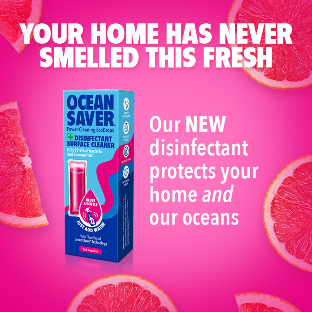 We're excited to introduce you to our new product, Pink Grapefruit Disinfectant 🍊

It's 100% plastic-free and it smells like fresh pink grapefruit — you'll be looking for things to clean just so you can smell it. 

Shop now: ocean-saver.com/pages/disinfec…

#newproduct #launch