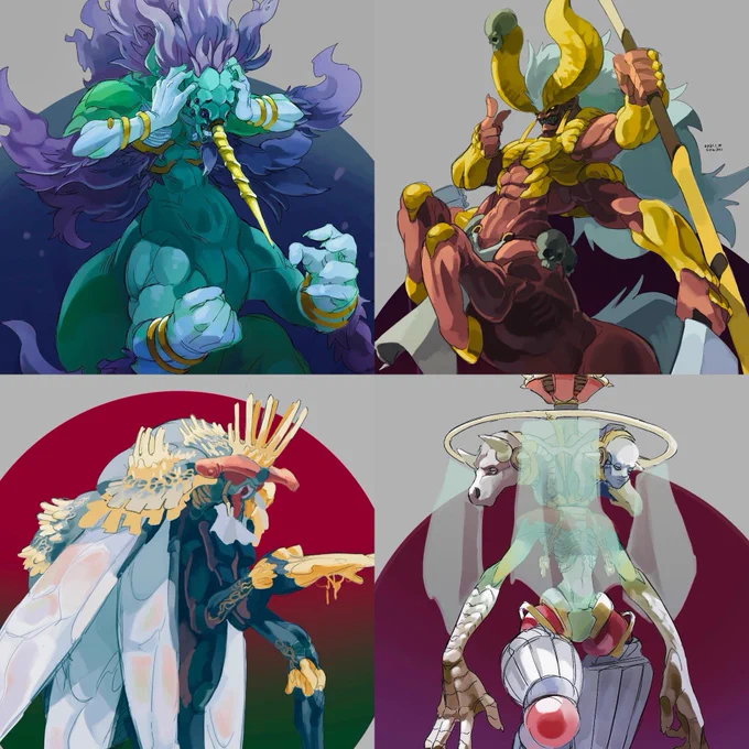 #フォロワーの渾身の人外キャラ拝ませてブビョ 
