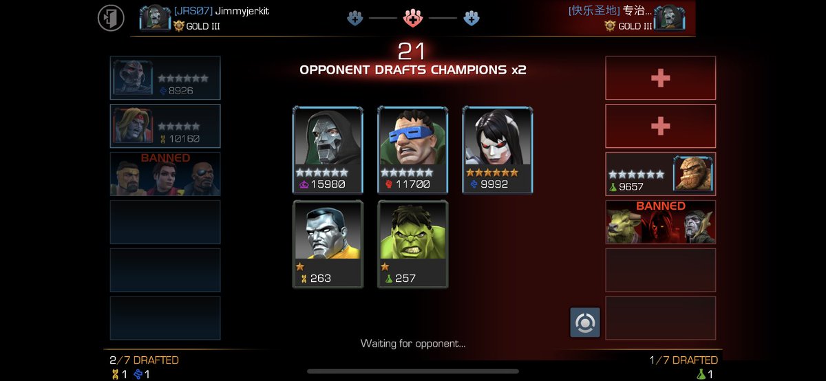 This player is Paragon, but he has to sandbag in Battlegrounds to even make it to Gold 3. How hard it is to lock out low star champs to prevent this from happening?<a href="/MarvelChampions/">Marvel Contest of Champions</a> <a href="/MrRichTheMan/">RichTheMan</a>