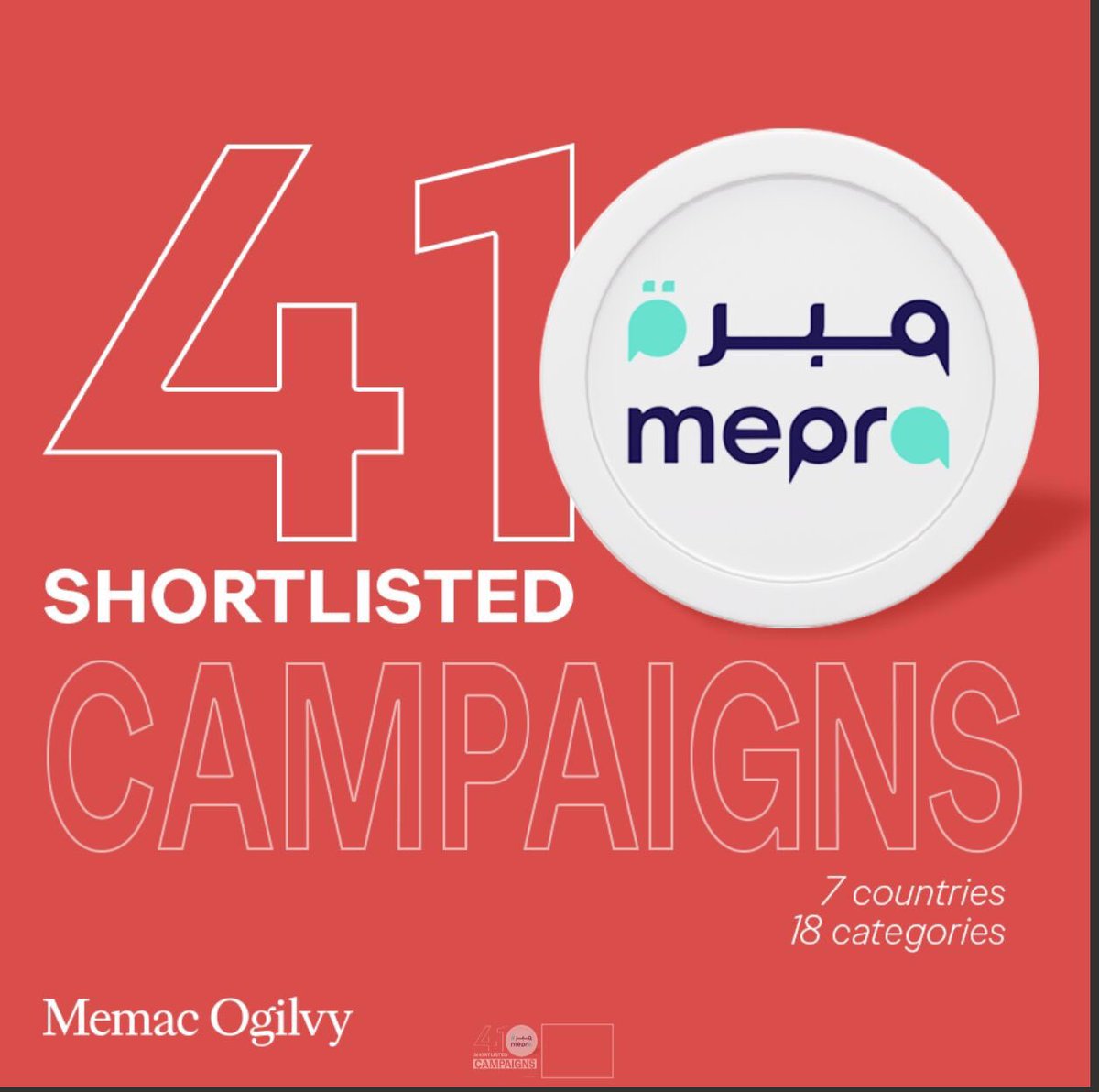 We are grateful to be shortlisted for 41 MEPRA Awards. It’s a testament to our network and skills that we have representation in 7 countries, in diverse categories such as sustainability, data, culture, non-profit, and others. We thank and congratulate our incredible clients.