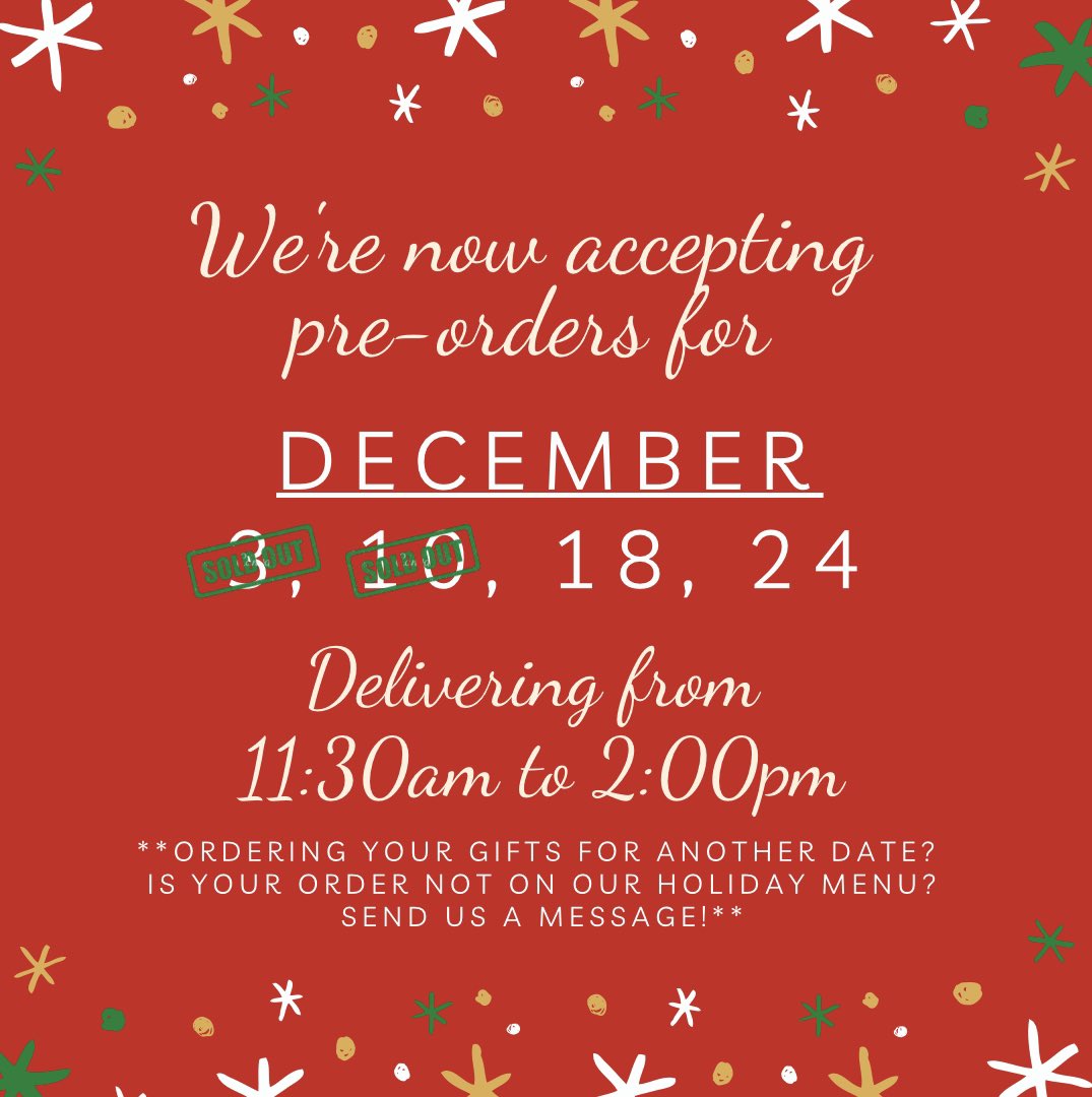 kitchen_chacha's tweet photo. We’re still accepting orders for December 18 and 24! 🎄 Hurry before slots are full!

If you’re ordering for another date, just message us and we’ll see what we can do! 🧡 https://t.co/FQuxwy3fVw