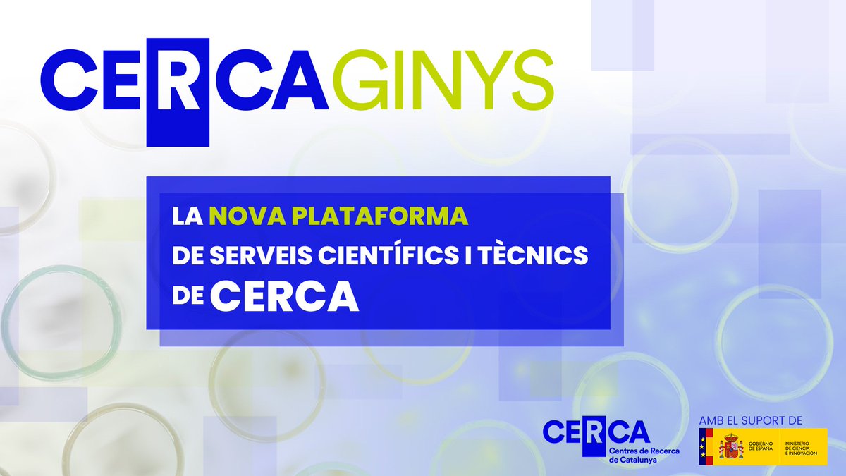 🔬Tens un projecte industrial o d’innovació i necessites serveis tecnològics especialitzats i de qualitat?

💻#CERCAGinys és una plataforma per accedir a infraestructures, serveis científics i personal especializat que t’ajudaran a desenvolupar el projecte
ginys.cerca.cat