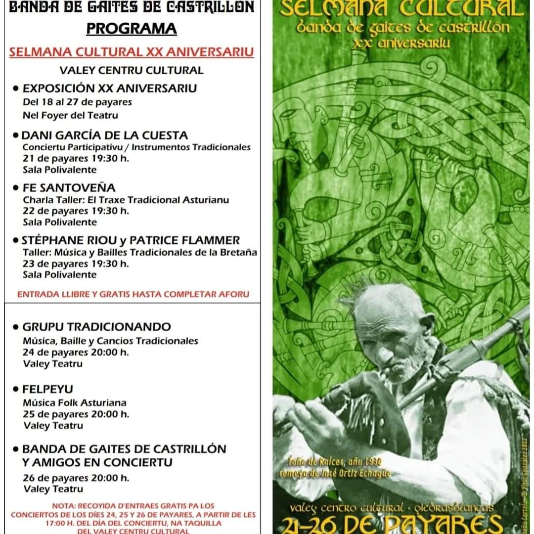 "Tradicionando", ellí vamos tar, xunto al Grupu folclóricu y d'investigación "El Ventolín" y la banda gaites "Xiranda".