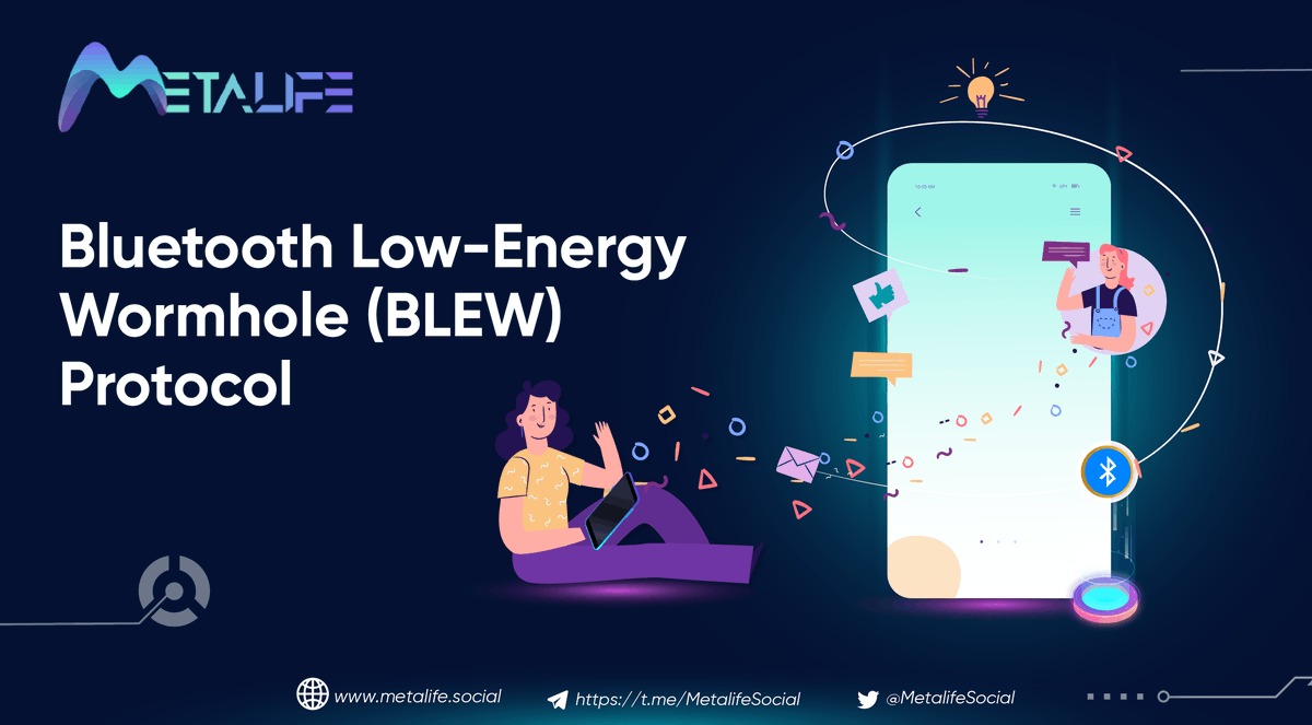MetaLifeSocial's tweet photo. Metalife presents Bluetooth Low Energy Wormhole (#BLEW) Protocol, which allows mobile devices to communicate with each other using Bluetooth, in the absence of the internet between different platforms, e.g, communication between IOS &amp; android phones
Demo : https://t.co/0TDe8ZmbzM https://t.co/IRdOtjQsUH