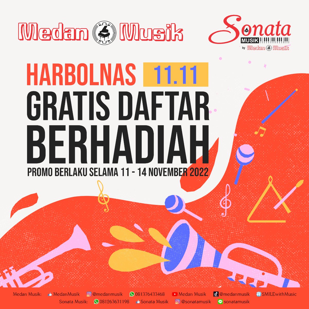 Harbolnas 11.11

FREE DAFTAR UNTUK SEMUA JURUSAN 

Berlaku dari tanggal 11- 14 nov 2022