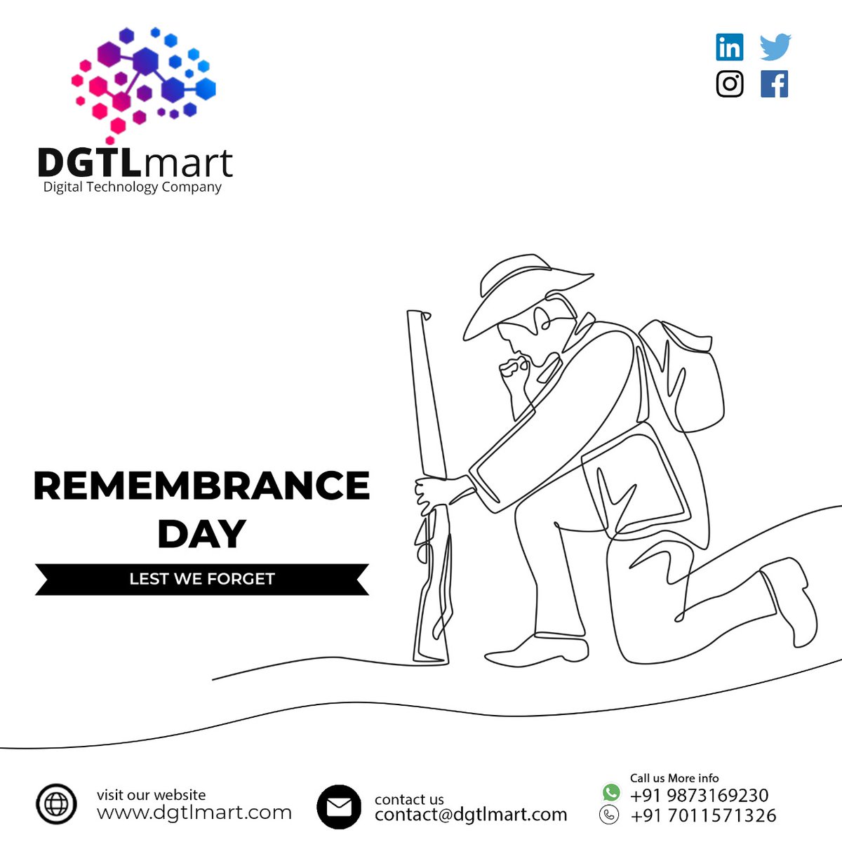 Dgtlmart's tweet photo. Happy Remembrance Day.
#dgtlmart #appdevelopment #AppStore #AppStoreOptimization #socialmediamarketing #searchengineoptimizationhelp #campaings #RemembranceDay2022 #Canadian https://t.co/Lk63nUu4UL