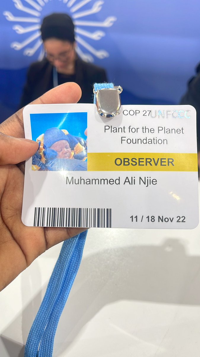 Meet the youngest (I guess) delegate at #COP27. He is here to demand accountability and action from world leaders to act on the #ClimateCrisis for his generation. For 27 years, our leaders have been making commitments.Hope to see a difference for the #YoungandFutureGeneration