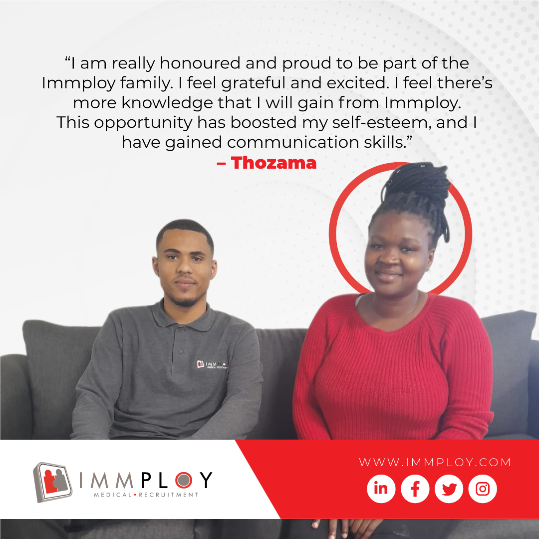 Immploy's tweet image. Let’s welcome our new Resources, Herchel and Thozama, to the team! Resources play an integral role in our daily operations. We’re excited to have them on the team and know that they will do an exceptional job! 

#NewTeamMembers #MeetTheTeam #Immploy #Recruitment