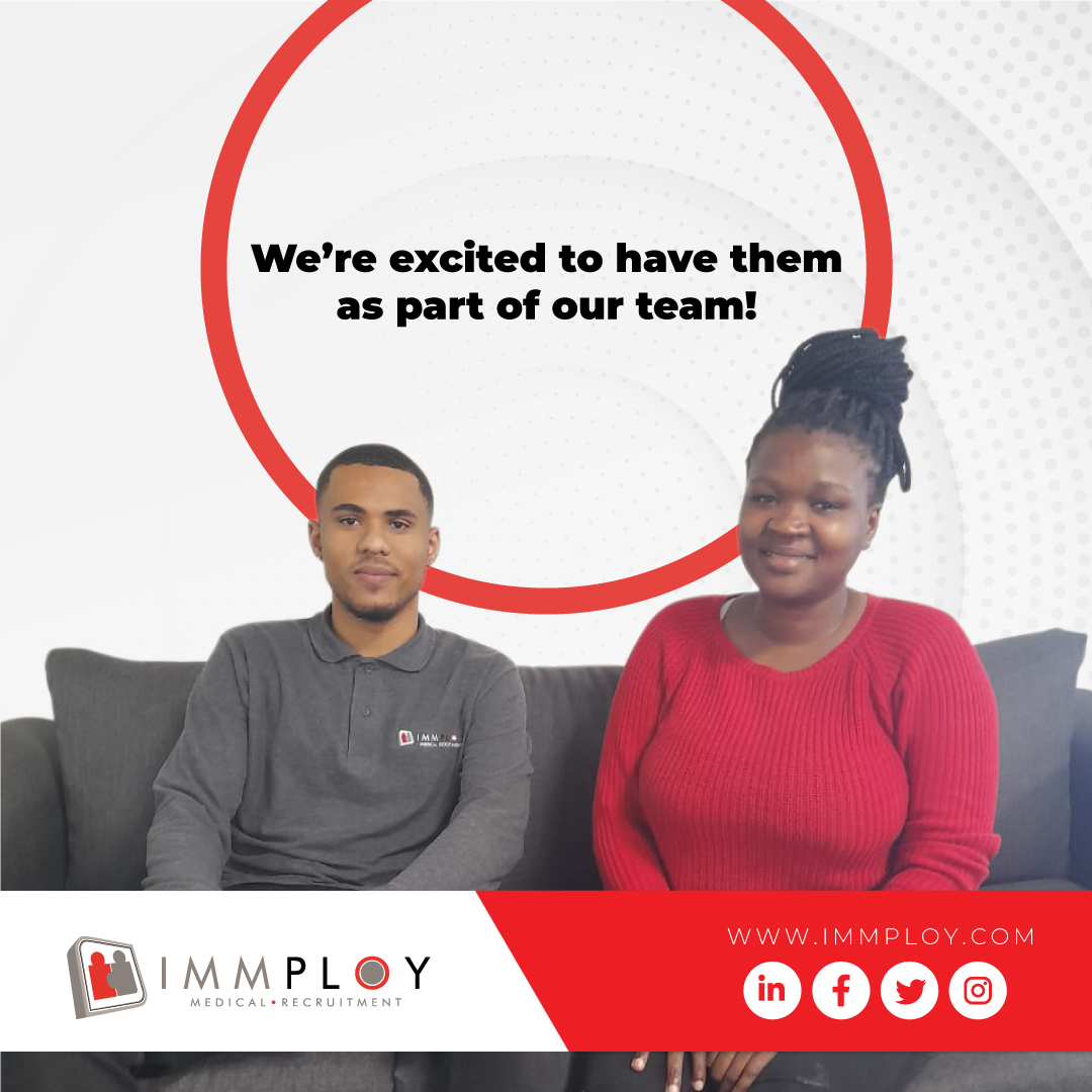 Immploy's tweet image. Let’s welcome our new Resources, Herchel and Thozama, to the team! Resources play an integral role in our daily operations. We’re excited to have them on the team and know that they will do an exceptional job! 

#NewTeamMembers #MeetTheTeam #Immploy #Recruitment