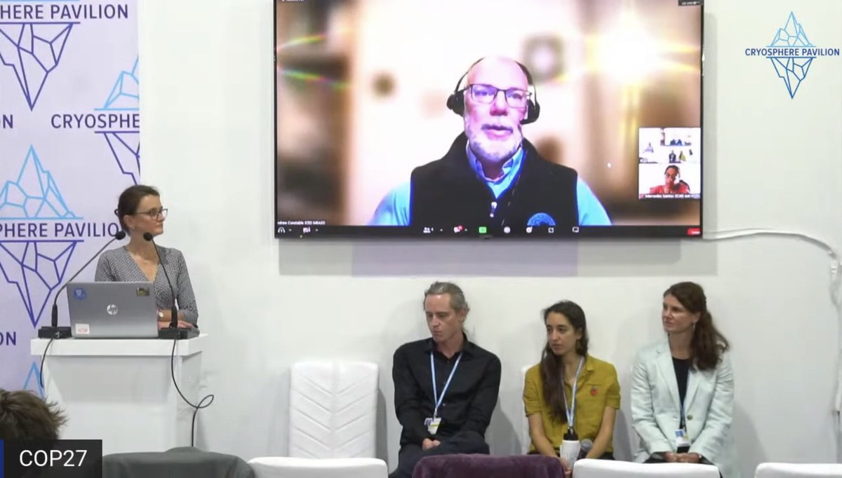 Yesterday @ #COP27 the MEASO team contributed to 'Southern #Ocean #ecosystems: need for augmented understanding, research & protection' @COP27P Cryosphere Pavilion. @SOOSocean @SCAR_Tweets @BEPSII_seaice @imber_ipo @AntarcticaSouth @ICEDantarctic Catch up in the link below!