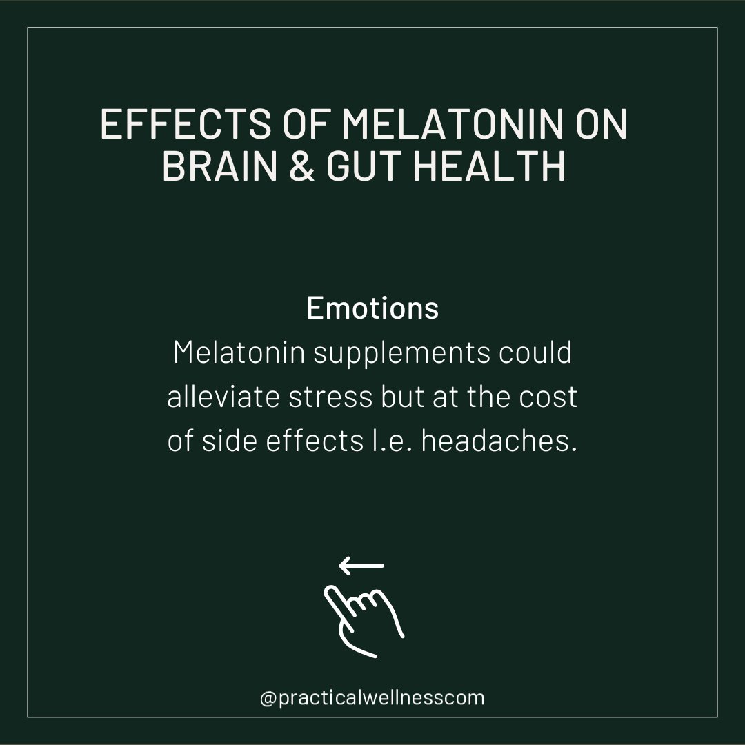 PracticalWellN1's tweet photo. Effects of melatonin on brain &amp; gut health. 
#health #coaching #transformation https://t.co/cY3YavfEJz