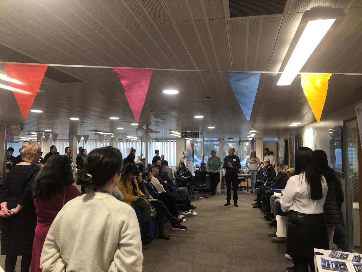 MarkPeckDWP's tweet photo. Very #DWProud to be part of #Bristol #Horfield Work for All event, helping our customers with health conditions access local support and advice, as well as connect with many local employers including @GXOLogistics @marksandspencer @Tesco @NHS_Jobs. https://t.co/YzNsQfLwgR