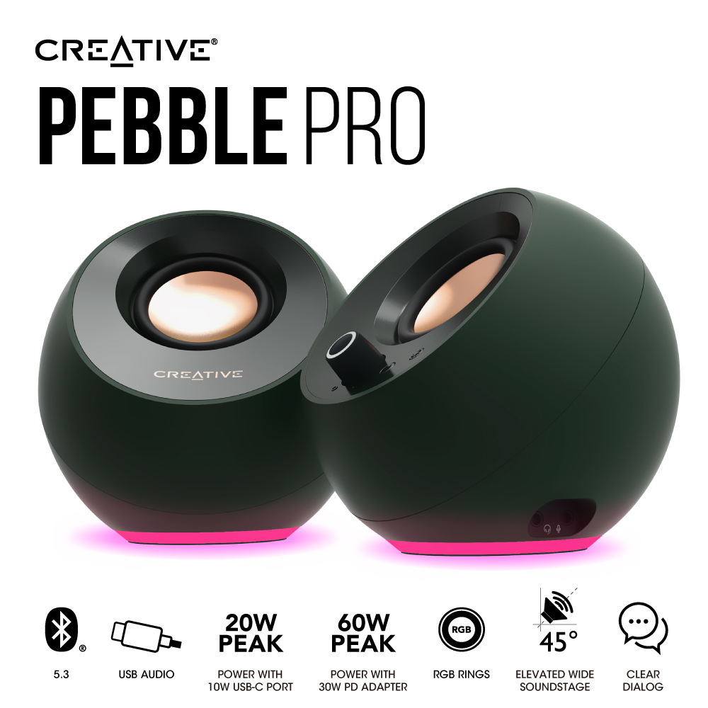 CreativeCMKK's tweet photo. 人気のUSB電源 #スピーカー #Pebble のDNAを継承しオーディオやパワーを大幅にアップグレードした最上位Proが新登場‼️
【直販ストア購入特典】
#USBオーディオ/#Bluetooth 時の通話に使えるマイク搭載BAイヤホン プレゼント中🎁
詳細はこちら👇
https://t.co/Kmtd9gsHnh
#Creative #PebblePro https://t.co/OZcv3xvB4J