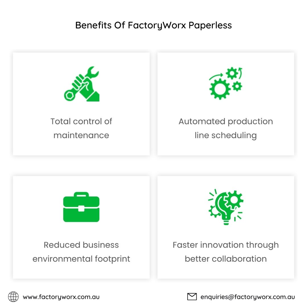 factory_worx's tweet image. #FactoryWorx Paperless  brings magnified benefits through its IIoT connectivity, integrations, and the scalability of FactoryWorx #advancedMES, #ContinuousImprovement and Industry 4.0 platforms. 

Find out what #FactoryWorxPaperless can do for YOU! - bit.ly/3FcpYeR