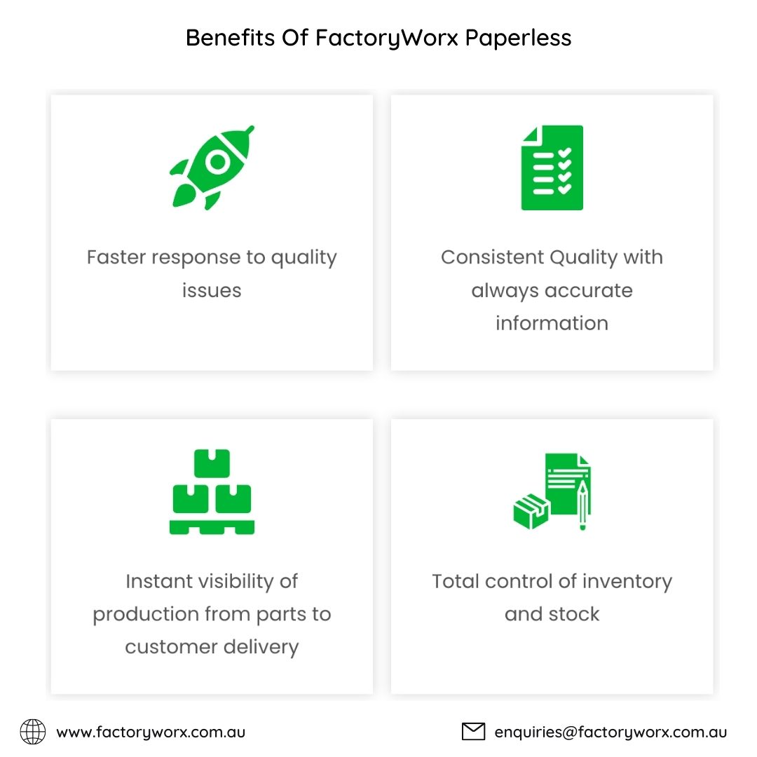 factory_worx's tweet image. #FactoryWorx Paperless  brings magnified benefits through its IIoT connectivity, integrations, and the scalability of FactoryWorx #advancedMES, #ContinuousImprovement and Industry 4.0 platforms. 

Find out what #FactoryWorxPaperless can do for YOU! - bit.ly/3FcpYeR