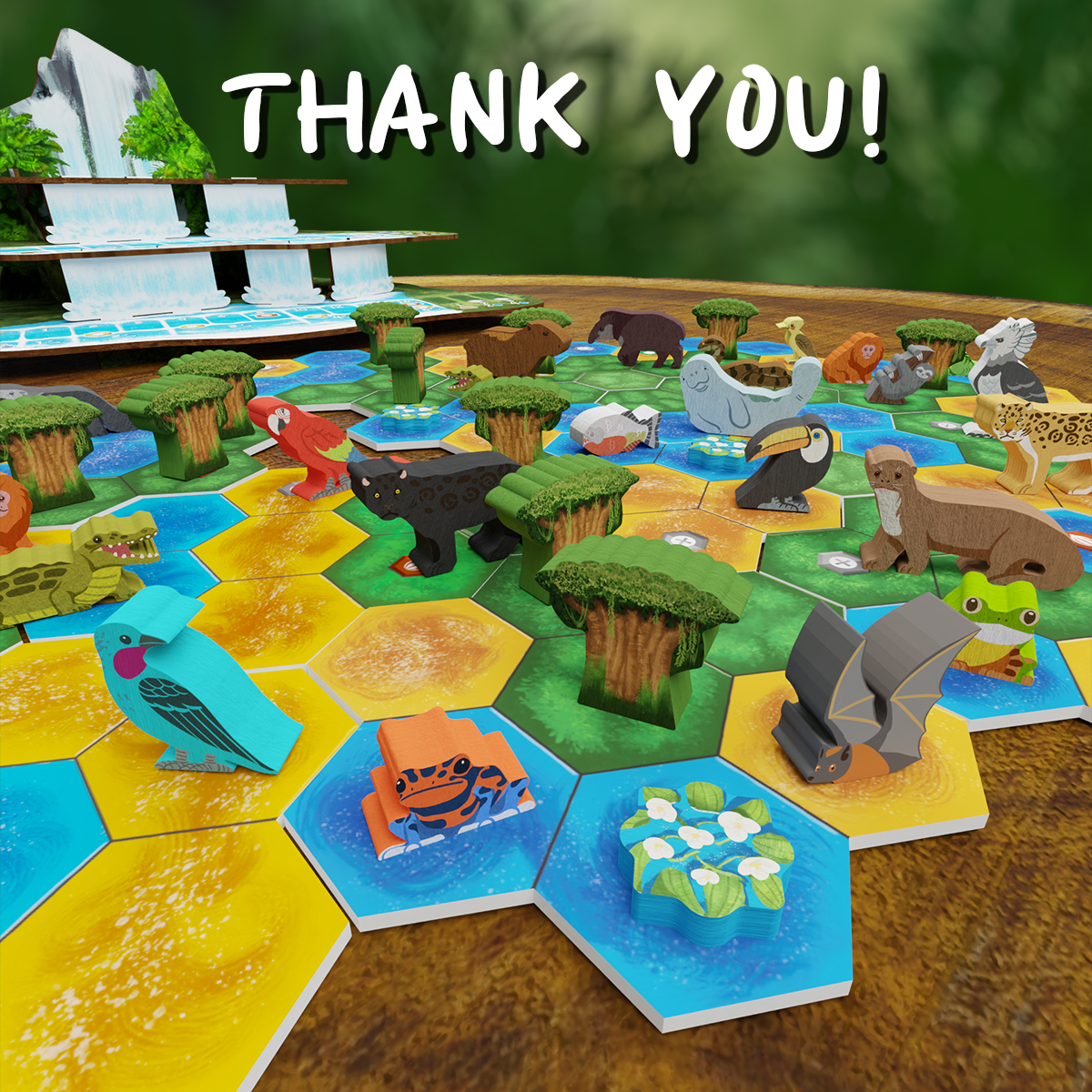 AND THAT'S A WRAP. This marks the end of yet another amazing adventure with 'Life of the Serengeti'! 19 Stretch Goals unlocked and 26 animals to fill our Jungles. Thanks again to everyone who has supported, encouraged, and helped us develop our visions! Thank you.